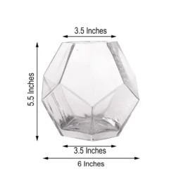 2 Pack Clear Geometric Glass Flower Vases, Table Top Prism Terrariums Vases -Home Decor Promotional Store VASE A30 5 98.progressive 3f3a1e34 c85b 4b44 ad43 ebf3385a7184