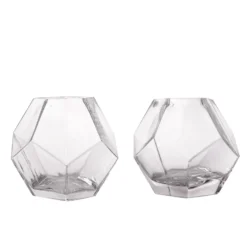 2 Pack Clear Geometric Glass Flower Vases, Table Top Prism Terrariums Vases -Home Decor Promotional Store VASE A30 5 99.progressive b0ab679d b79b 4434 a638 c9e58608f536