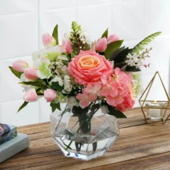 2 Pack Clear Geometric Glass Flower Vases, Table Top Prism Terrariums Vases -Home Decor Promotional Store VASE A30 7 D15.progressive bc87da8b 9a72 4de4 b482 75f1caba42ad