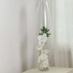 31" Tall Clear Tapered Cylinder Heavy Duty Glass Vase -Home Decor Promotional Store VASE A36 32 D06