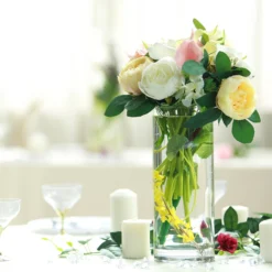 6 Pack | Round Heavy Duty Clear Cylinder Glass Vases, Tall Flower Vase -Home Decor Promotional Store VASE A3 12 D05.progressive cebb5a8b eb1e 4dd9 989b 8112ae3ebc44