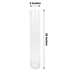 2 Pack | Heavy Duty Clear Cylinder Glass Vases, Tall Flower Vase 31 2 Pack | Heavy Duty Clear Cylinder Glass Vases, Tall Flower Vase -Home Decor Promotional Store VASE A3 28 98