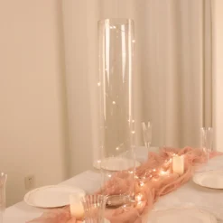 2 Pack | Heavy Duty Clear Cylinder Glass Vases, Tall Flower Vase 29 2 Pack | Heavy Duty Clear Cylinder Glass Vases, Tall Flower Vase -Home Decor Promotional Store VASE A3 28 02