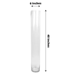 2 Pack | Heavy Duty Clear Cylinder Glass Vases, Tall Flower Vase 39 2 Pack | Heavy Duty Clear Cylinder Glass Vases, Tall Flower Vase -Home Decor Promotional Store VASE A3 40 98