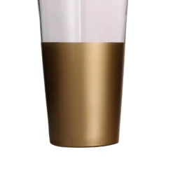 2 Pack | 12" Clear / Gold Cylinder Bud Vases, Glass Vase Flower Centerpieces -Home Decor Promotional Store VASE A40 12 GOLD D04