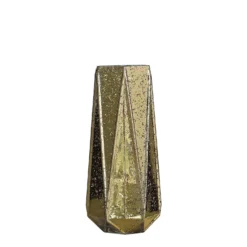2 Pack | Gold Geometric Mercury Glass Vase Flower Centerpieces -Home Decor Promotional Store VASE A58 8 GOLD D02