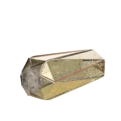 2 Pack | Gold Geometric Mercury Glass Vase Flower Centerpieces -Home Decor Promotional Store VASE A58 8 GOLD D04