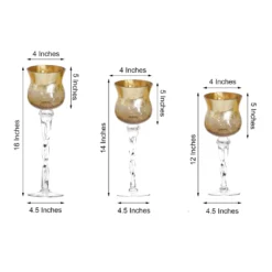 Set Of 3 | Hurricane Long Stem Gold Foil Crackle Glass Vases Candle Holder Set - 16"/14"/12" -Home Decor Promotional Store VASE A63 GOLD 98.progressive c3e63a5e 45de 44dc a4e3 a7e6694a710e