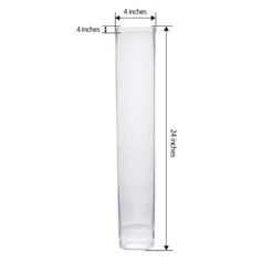6 Pack | Heavy Duty Square Glass Cylinder Vases, Clear Glass Flower Vase -Home Decor Promotional Store VASE A6 24 98.progressive 2dcb36a7 6262 40aa 9921 a325b1dd04e0