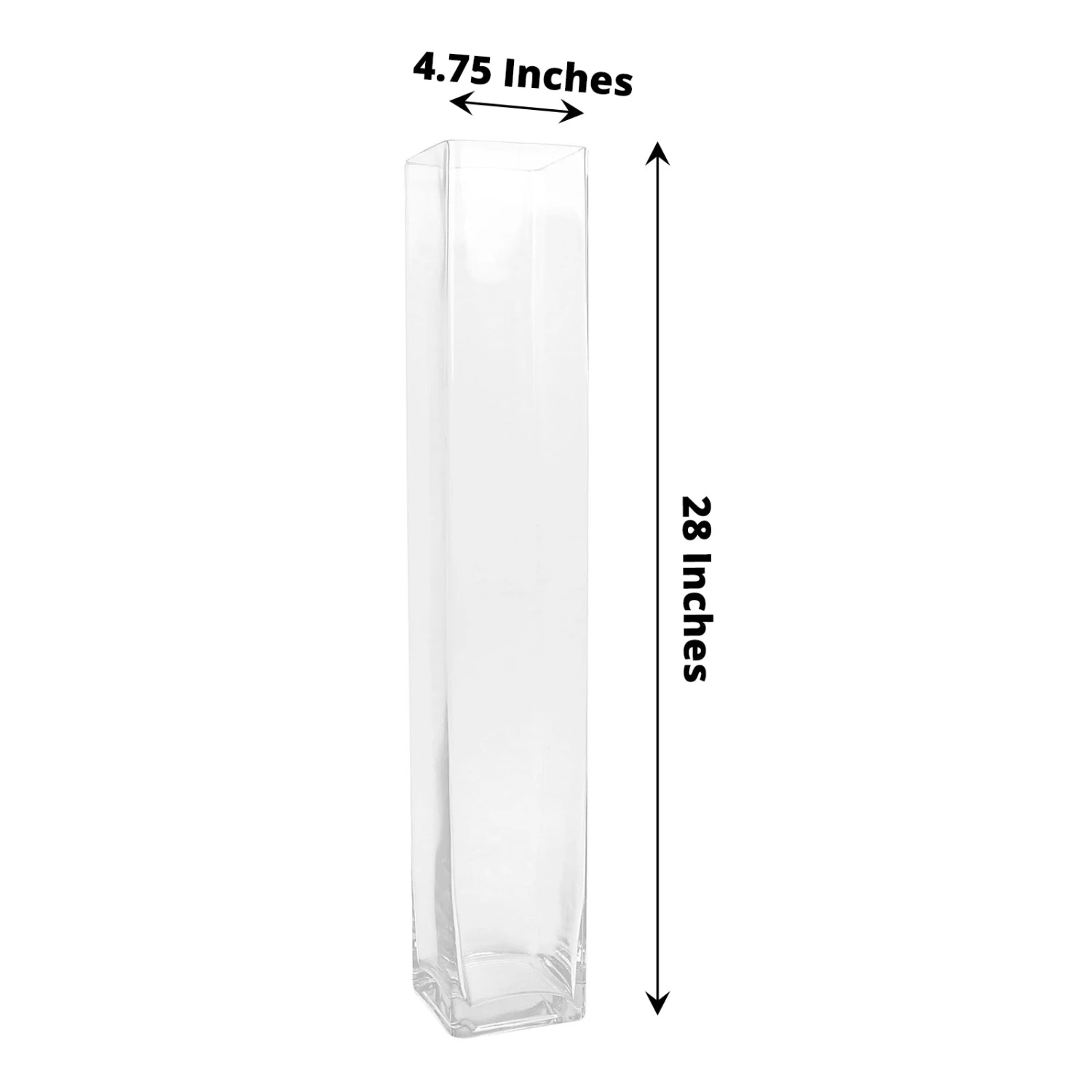 2 Pack | Heavy Duty Square Glass Cylinder Vases, Clear Glass Flower Vase 13 2 Pack | Heavy Duty Square Glass Cylinder Vases, Clear Glass Flower Vase - Image 13