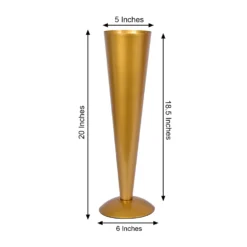 Tall Brushed Gold Metal Trumpet Flower Vase Table Centerpiece 31 Tall Brushed Gold Metal Trumpet Flower Vase Table Centerpiece -Home Decor Promotional Store VASE A71 20 GOLD 98