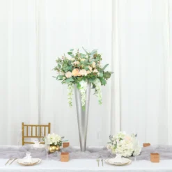 Tall Brushed Silver Metal Trumpet Flower Vase Centerpiece 25 Tall Brushed Silver Metal Trumpet Flower Vase Centerpiece -Home Decor Promotional Store VASE A71 24 SILV D03.progressive 416443ec d267 41a0 b40e 1f8d4902ec1d