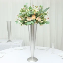 Tall Brushed Silver Metal Trumpet Flower Vase Centerpiece 28 Tall Brushed Silver Metal Trumpet Flower Vase Centerpiece -Home Decor Promotional Store VASE A71 28 SILV 01.progressive c8714d0f 61a8 4b92 90ab c57a5a5c7525