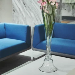 Set Of 2 | Tall Clear Reversible Clarinet Glass Trumpet Vases -Home Decor Promotional Store VASE A72 32 CLR D03.progressive 7a5c43a8 095b 485d 9650 81de44a95b1f