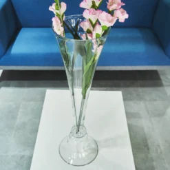 Set Of 2 | Tall Clear Reversible Clarinet Glass Trumpet Vases -Home Decor Promotional Store VASE A72 32 CLR D10.progressive 9a097543 1aab 4670 9064 2b3333220ad7