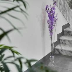 40" Tall Clear Reversible Clarinet Glass Trumpet Floor Vase