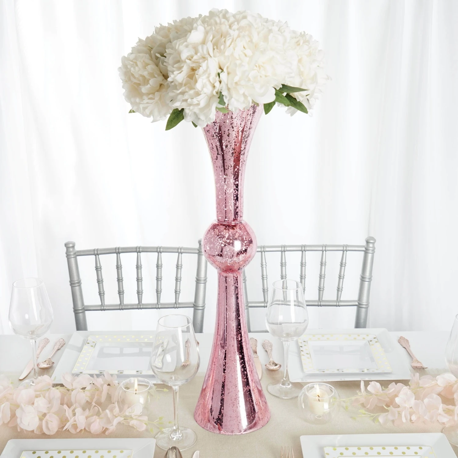 2 Pack Mercury Reversible Latour Trumpet Glass Vases 24" Tall 11 2 Pack Mercury Reversible Latour Trumpet Glass Vases 24" Tall - Image 11