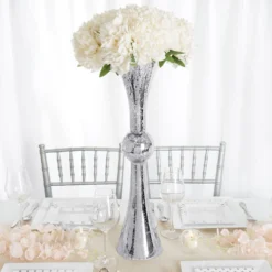 2 Pack Mercury Reversible Latour Trumpet Glass Vases 24" Tall 31 2 Pack Mercury Reversible Latour Trumpet Glass Vases 24" Tall -Home Decor Promotional Store VASE B01 23 SILV 01 7f3af5db 78b4 44df b9da 4b450ae2c5a3