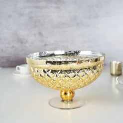 Gold Mercury Glass Compote Vase, Pedestal Bowl Centerpiece -Home Decor Promotional Store VASE PB001 10 GOLD 01.progressive 11337be8 79e9 42e1 9dc9 29ede75e136e