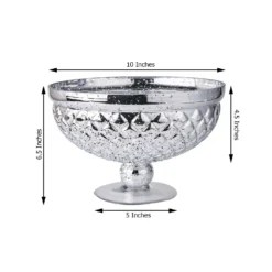 Silver Mercury Glass Compote Vase, Pedestal Bowl Centerpiece 31 Silver Mercury Glass Compote Vase, Pedestal Bowl Centerpiece -Home Decor Promotional Store VASE PB001 10 SILV 98.progressive 7cccf077 774a 485e 9055 5a43258e2544