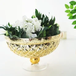 Gold Mercury Glass Compote Vase, Pedestal Bowl Centerpiece -Home Decor Promotional Store VASE PB001 12 GOLD D01.progressive 990dc672 2a50 4cd7 b06b 0c343b1d148f