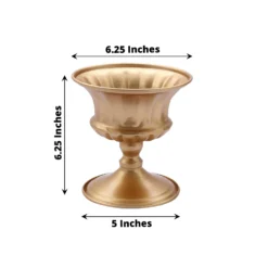 2 Pack Gold Metal Roman Style Flower Table Pedestal Vase, Antique Mini Compote Vase 6" 23 2 Pack Gold Metal Roman Style Flower Table Pedestal Vase, Antique Mini Compote Vase 6" -Home Decor Promotional Store VASE PB002 6 GOLD 98