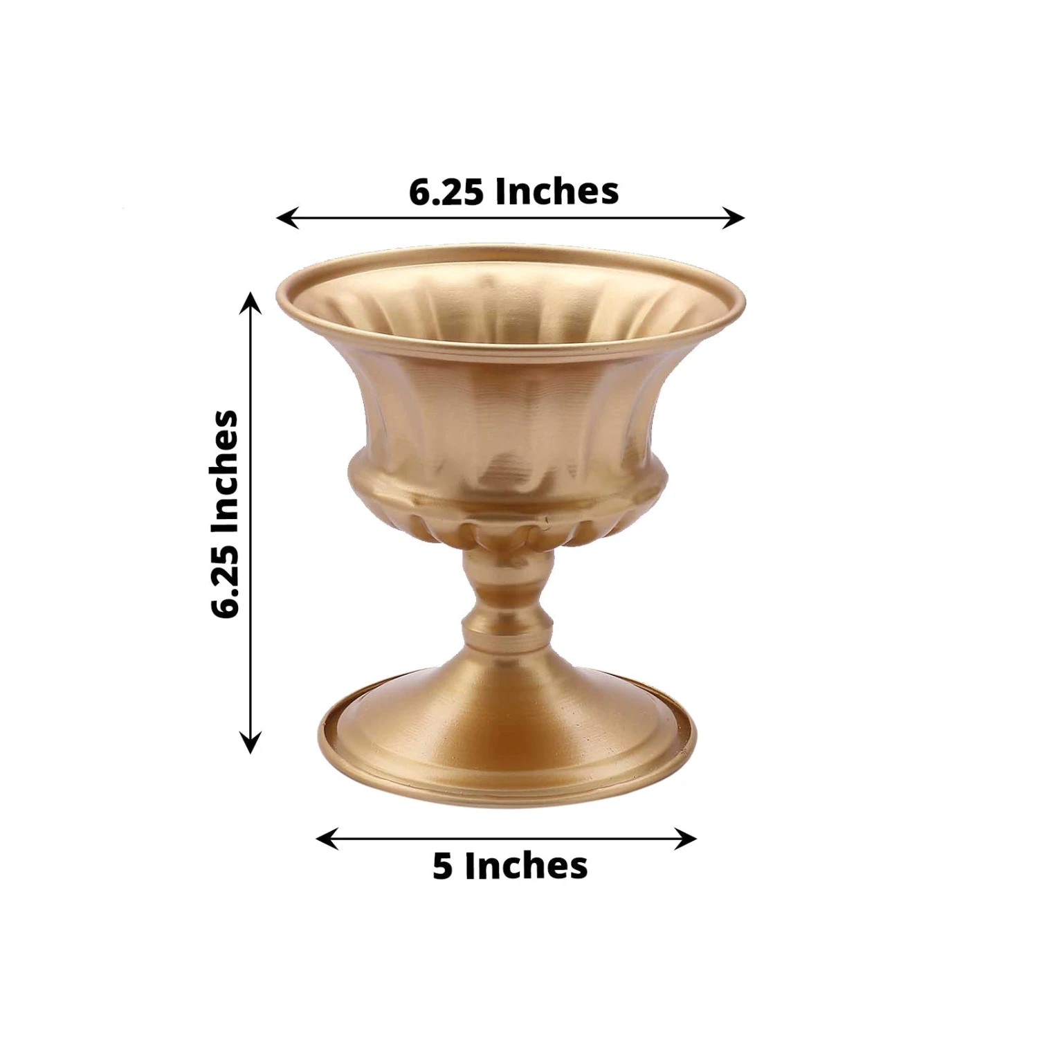 2 Pack Gold Metal Roman Style Flower Table Pedestal Vase, Antique Mini Compote Vase 6" 12 2 Pack Gold Metal Roman Style Flower Table Pedestal Vase, Antique Mini Compote Vase 6" - Image 12
