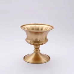 2 Pack Gold Metal Roman Style Flower Table Pedestal Vase, Antique Mini Compote Vase 6" 22 2 Pack Gold Metal Roman Style Flower Table Pedestal Vase, Antique Mini Compote Vase 6" -Home Decor Promotional Store VASE PB002 6 GOLD 99