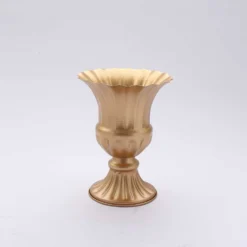 2 Pack Gold Metal Trumpet Style Flower Table Pedestal Vase, Antique Mini Compote Vase 6" 22 2 Pack Gold Metal Trumpet Style Flower Table Pedestal Vase, Antique Mini Compote Vase 6" -Home Decor Promotional Store VASE PB003 5 GOLD 99