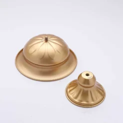 2 Pack Gold Metal Wine Goblet Style Flower Table Pedestal Vase, Antique Mini Compote Vase 4" -Home Decor Promotional Store VASE PB004 6 GOLD D06