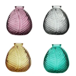 4 Pack Embossed Glass Bud Vases, Round Embossed Leaf Flower Vases 5" 23 4 Pack Embossed Glass Bud Vases, Round Embossed Leaf Flower Vases 5" -Home Decor Promotional Store VASE RND 005 MULTI 99.progressive 5e8dcbc1 8b63 458b 9aed 63229d98c1bf