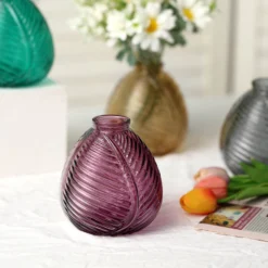 4 Pack Embossed Glass Bud Vases, Round Embossed Leaf Flower Vases 5" 21 4 Pack Embossed Glass Bud Vases, Round Embossed Leaf Flower Vases 5" -Home Decor Promotional Store VASE RND 005 MULTI D02.progressive e0458c4a ebd3 42e3 8abb 90f89745938f