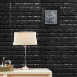 10 Pack Foam Brick Peel And Stick 3D Wall Tile Panels Covers 58sq.ft 26 10 Pack Foam Brick Peel And Stick 3D Wall Tile Panels Covers 58sq.ft -Home Decor Promotional Store WLL FOAM01 BLK 01 62b6f822 4884 4c72 83f5 4de85e160f45