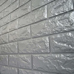 10 Pack Foam Brick Peel And Stick 3D Wall Tile Panels Covers 58sq.ft 39 10 Pack Foam Brick Peel And Stick 3D Wall Tile Panels Covers 58sq.ft -Home Decor Promotional Store WLL FOAM01 SILV D01