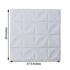10 Pack 3D White Foam Self Adhesive Wall Panels - Diamond Design 52 Sq Ft -Home Decor Promotional Store WLL FOAM02 WHT 98.progressive abd66c52 0991 4cb9 93a3 d495c4708135