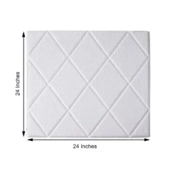 10 Pack 3D White Foam Self Adhesive Wall Panels - Alligator Skin Design 40 Sq Ft -Home Decor Promotional Store WLL FOAM03 WHT 98.progressive ecd9d768 98d7 447a b673 98914dab3ad2