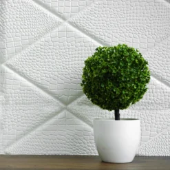 10 Pack 3D White Foam Self Adhesive Wall Panels - Alligator Skin Design 40 Sq Ft -Home Decor Promotional Store WLL FOAM03 WHT D03.progressive ea13412e 25e5 4a31 8d5d 33c6aef64765