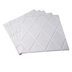 10 Pack 3D White Foam Self Adhesive Wall Panels - Alligator Skin Design 40 Sq Ft -Home Decor Promotional Store WLL FOAM03 WHT D07.progressive f0c2a9d7 d898 402a 823a 4d04d6adc01a