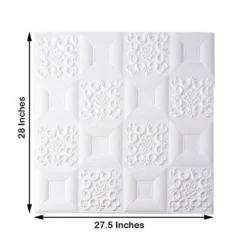 10 Pack 3D White Foam Self Adhesive Wall Panels - French Design 52 Sq Ft -Home Decor Promotional Store WLL FOAM04 WHT 98.progressive 62fa5127 56b1 4145 b9bf 0cd55692402f
