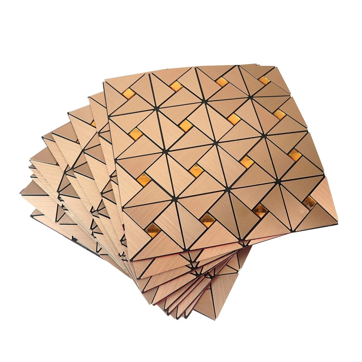 10 Pack Peel And Stick Backsplash Tiles, Rhinestone Studded 3D Metal Wall Panels 10 Sq Ft 8 10 Pack Peel And Stick Backsplash Tiles, Rhinestone Studded 3D Metal Wall Panels 10 Sq Ft - Image 8