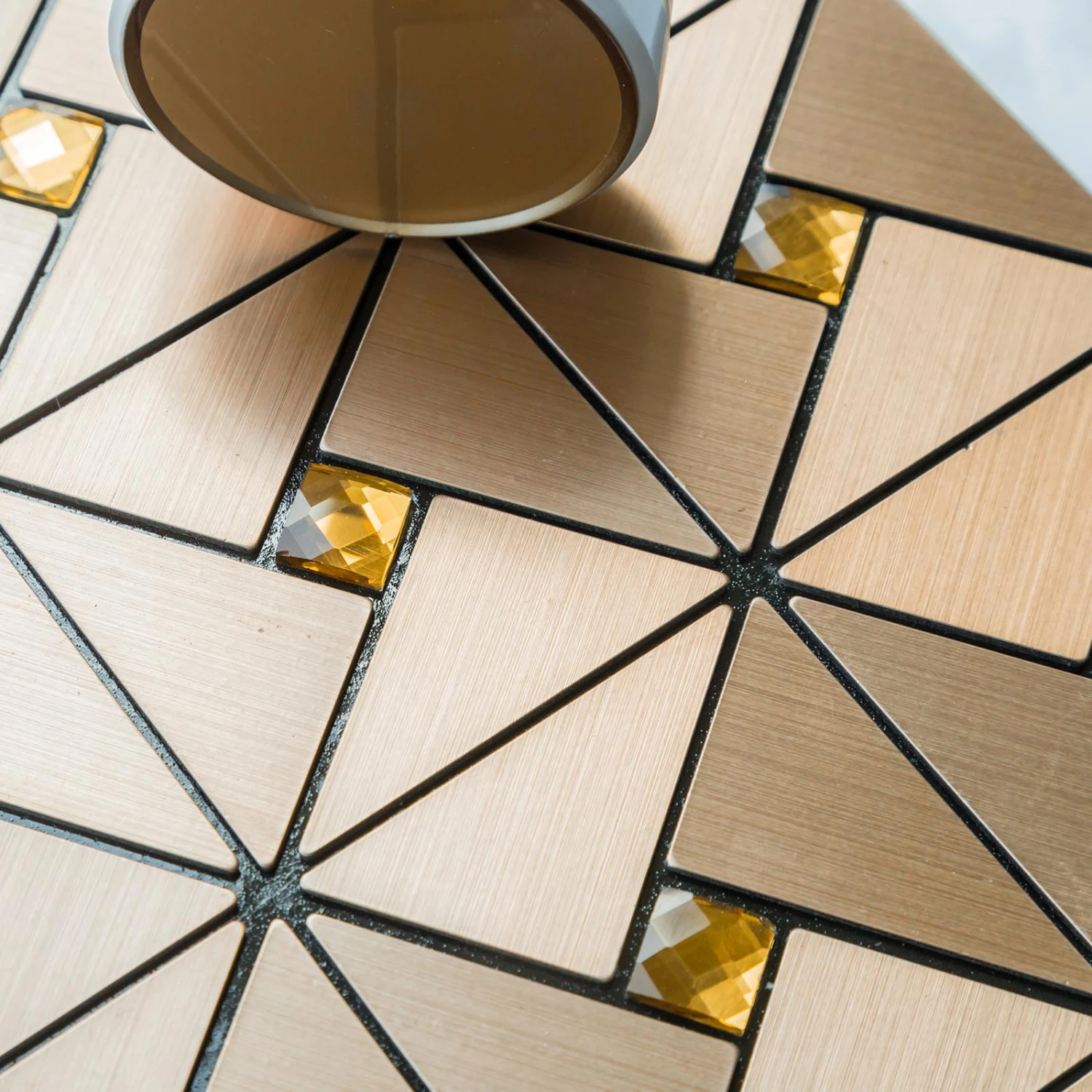 10 Pack Peel And Stick Backsplash Tiles, Rhinestone Studded 3D Metal Wall Panels 10 Sq Ft 5 10 Pack Peel And Stick Backsplash Tiles, Rhinestone Studded 3D Metal Wall Panels 10 Sq Ft - Image 5