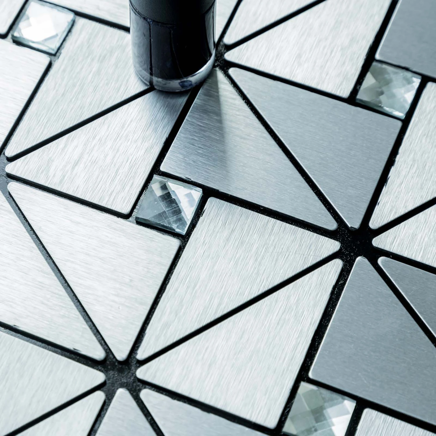 10 Pack Peel And Stick Backsplash Tiles, Rhinestone Studded 3D Metal Wall Panels 10 Sq Ft 13 10 Pack Peel And Stick Backsplash Tiles, Rhinestone Studded 3D Metal Wall Panels 10 Sq Ft - Image 13