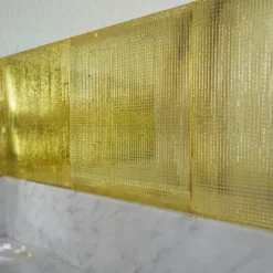 10 Pack Peel And Stick Backsplash, Mosaic Mirror Wall Tiles 10 Sq Ft -Home Decor Promotional Store WLL MIRR01 GOLD D05