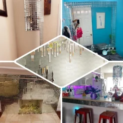 10 Pack Peel And Stick Backsplash Mirror Wall Tiles 10 Sq Ft -Home Decor Promotional Store WLL MIRR02 EBC2 760x760 647e241a 6984 4b31 8c67 730345517443