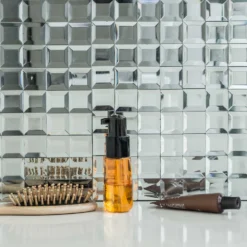 10 Pack Peel And Stick Backsplash Mirror Wall Tiles 10 Sq Ft -Home Decor Promotional Store WLL MIRR02 SILV 01