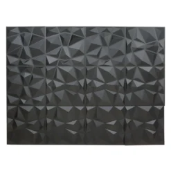 12 Pack Matte 3D Diamond Textured Stick On Wall Panels, PVC Waterproof Wall Tiles 20"X20" 31 12 Pack Matte 3D Diamond Textured Stick On Wall Panels, PVC Waterproof Wall Tiles 20"X20" -Home Decor Promotional Store WLL PVC 001 BLKM D01