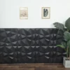 12 Pack Matte 3D Diamond Textured Stick On Wall Panels, PVC Waterproof Wall Tiles 20"X20"