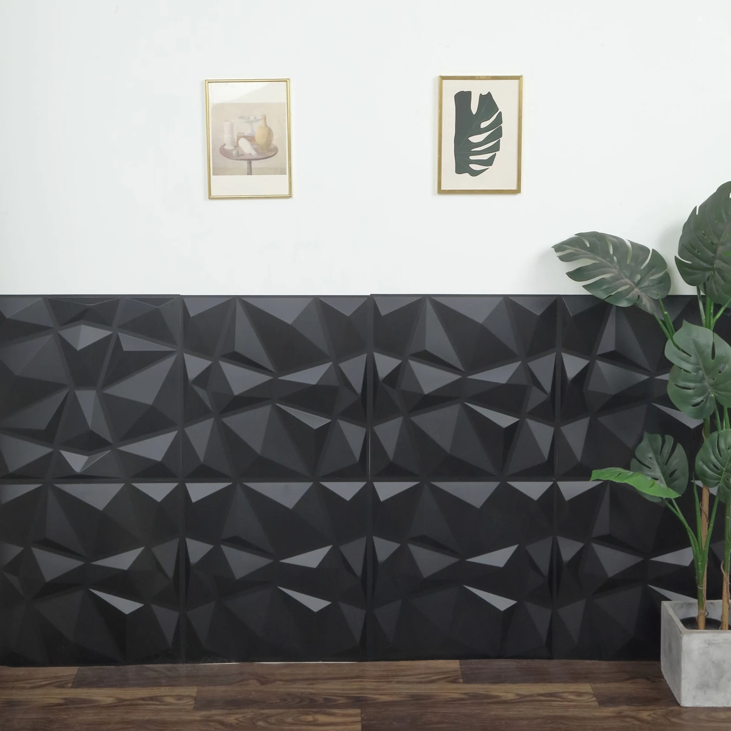 12 Pack Matte 3D Diamond Textured Stick On Wall Panels, PVC Waterproof Wall Tiles 20"X20" 1 12 Pack Matte 3D Diamond Textured Stick On Wall Panels, PVC Waterproof Wall Tiles 20"X20"