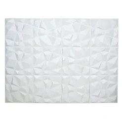 12 Pack Matte 3D Diamond Textured Stick On Wall Panels, PVC Waterproof Wall Tiles 20"X20" 27 12 Pack Matte 3D Diamond Textured Stick On Wall Panels, PVC Waterproof Wall Tiles 20"X20" -Home Decor Promotional Store WLL PVC 001 WHTM D01