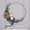Rose Gold Heavy Duty Metal Hoop Wreath, Floral Hoop